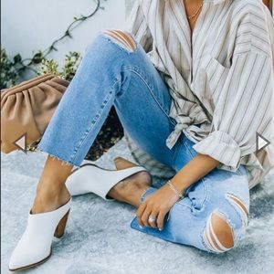 VICI - Gentry Faux Leather Heeled Mule